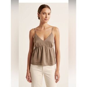 American Eagle Outfitters Women’s Tan Babydoll Camisole Top Size Small